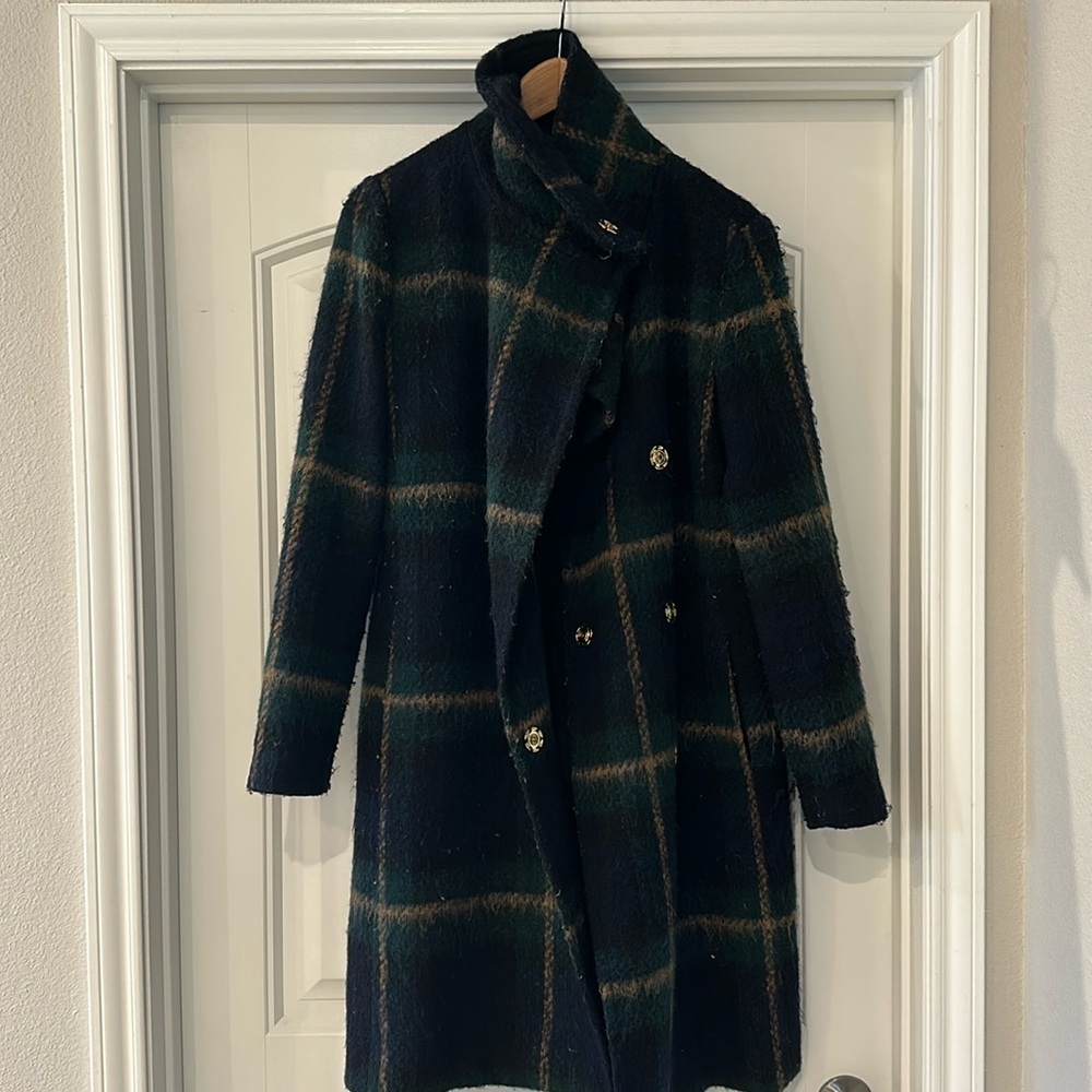 Plaid Pea Coat